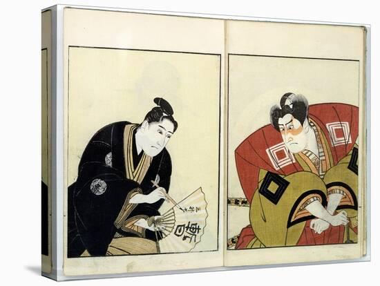 Portraits of Two Actors, 1803-Toyokuni-Stretched Canvas