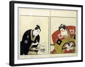 Portraits of Two Actors, 1803-Toyokuni-Framed Giclee Print