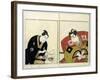 Portraits of Two Actors, 1803-Toyokuni-Framed Giclee Print