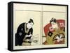 Portraits of Two Actors, 1803-Toyokuni-Framed Stretched Canvas