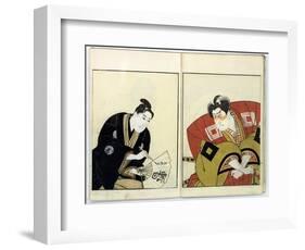 Portraits of Two Actors, 1803-Toyokuni-Framed Giclee Print