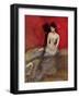 Portrat der Frau des Kunstlers-Albert Keller-Framed Art Print