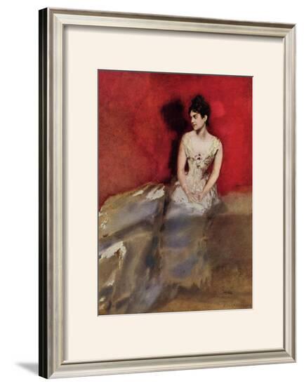 Portrat der Frau des Kunstlers-Albert Keller-Framed Art Print