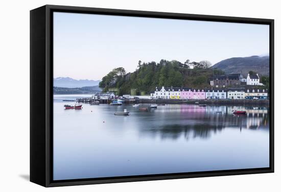 Portree Harbour on the Isle of Skye, Inner Hebrides, Scotland, United Kingdom, Europe-Julian Elliott-Framed Stretched Canvas