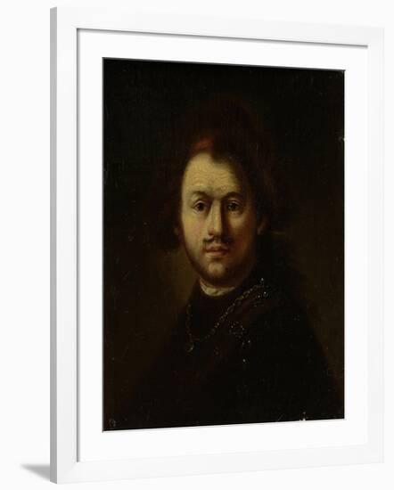 Portret Van Rembrandt Harmensz. Van Rijn-Rembrandt van Rijn-Framed Art Print