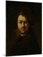 Portret Van Rembrandt Harmensz. Van Rijn-Rembrandt van Rijn-Mounted Art Print