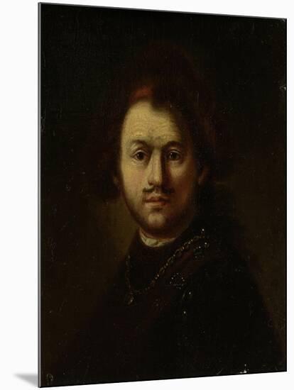 Portret Van Rembrandt Harmensz. Van Rijn-Rembrandt van Rijn-Mounted Art Print