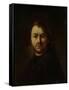 Portret Van Rembrandt Harmensz. Van Rijn-Rembrandt van Rijn-Framed Stretched Canvas