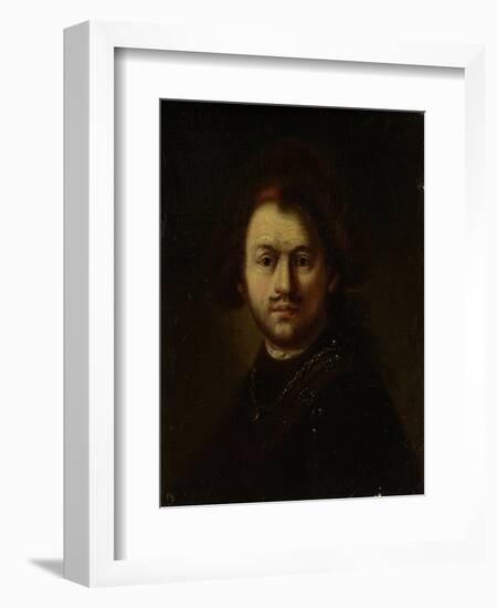 Portret Van Rembrandt Harmensz. Van Rijn-Rembrandt van Rijn-Framed Art Print