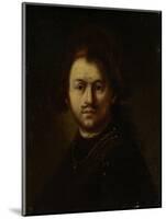Portret Van Rembrandt Harmensz. Van Rijn-Rembrandt van Rijn-Mounted Art Print