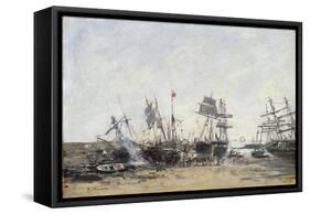 Portrieux, C.1873-Eugène Boudin-Framed Stretched Canvas
