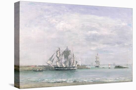 Portrieux (Oil on Canvas)-Eugene Louis Boudin-Stretched Canvas