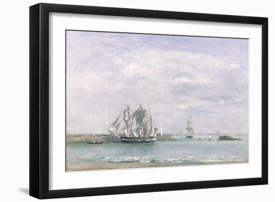 Portrieux (Oil on Canvas)-Eugene Louis Boudin-Framed Giclee Print