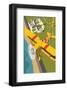 Portsmouth Air Show Blank - Dave Thompson Contemporary Travel Print-Dave Thompson-Framed Giclee Print