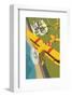 Portsmouth Air Show Blank - Dave Thompson Contemporary Travel Print-Dave Thompson-Framed Giclee Print