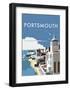 Portsmouth - Dave Thompson Contemporary Travel Print-Dave Thompson-Framed Art Print