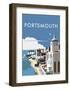 Portsmouth - Dave Thompson Contemporary Travel Print-Dave Thompson-Framed Art Print