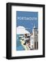 Portsmouth - Dave Thompson Contemporary Travel Print-Dave Thompson-Framed Giclee Print