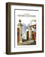 Portsmouth Dockyard - Dave Thompson Contemporary Travel Print-Dave Thompson-Framed Giclee Print