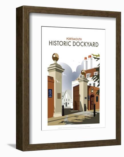 Portsmouth Dockyard - Dave Thompson Contemporary Travel Print-Dave Thompson-Framed Giclee Print