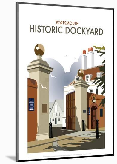 Portsmouth Dockyard - Dave Thompson Contemporary Travel Print-Dave Thompson-Mounted Giclee Print