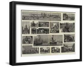 Portsmouth Dockyard Illustrated-null-Framed Giclee Print