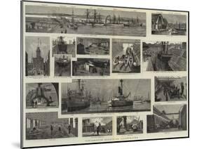 Portsmouth Dockyard Illustrated-null-Mounted Giclee Print