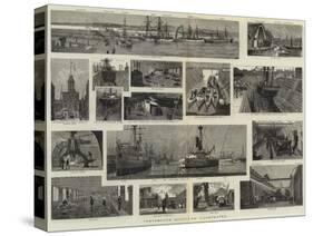 Portsmouth Dockyard Illustrated-null-Stretched Canvas