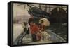 Portsmouth Dockyard-James Tissot-Framed Stretched Canvas