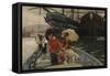 Portsmouth Dockyard-James Tissot-Framed Stretched Canvas