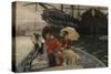 Portsmouth Dockyard-James Tissot-Stretched Canvas
