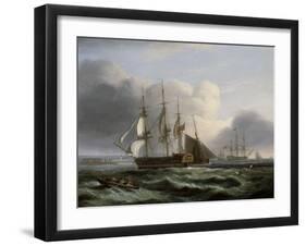 Portsmouth from Spithead-Thomas Luny-Framed Giclee Print