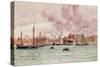 Portsmouth Harbour, 1884-John Brett-Stretched Canvas