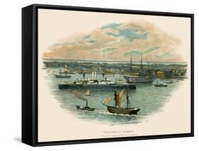 Portsmouth Harbour-Charles Wilkinson-Framed Stretched Canvas