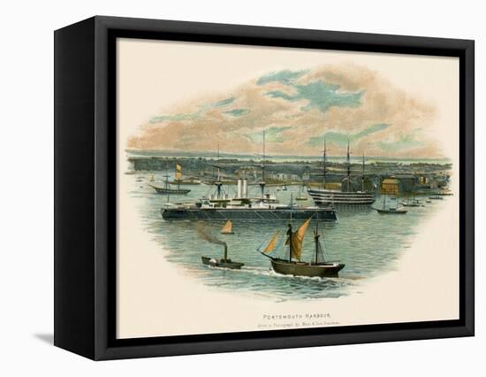 Portsmouth Harbour-Charles Wilkinson-Framed Stretched Canvas