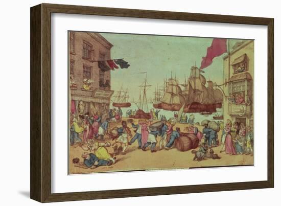 Portsmouth Point, 1811-Thomas Rowlandson-Framed Giclee Print