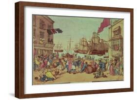 Portsmouth Point, 1811-Thomas Rowlandson-Framed Giclee Print