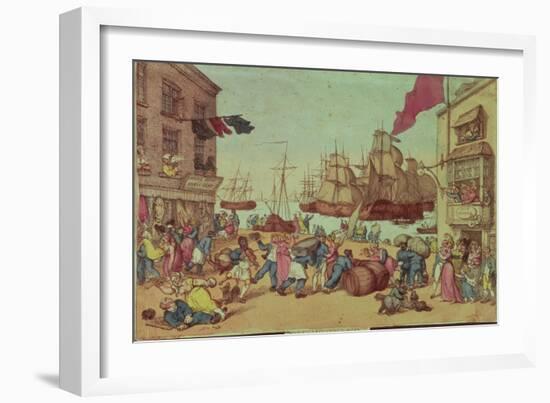 Portsmouth Point, 1811-Thomas Rowlandson-Framed Giclee Print