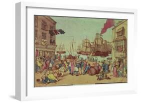 Portsmouth Point, 1811-Thomas Rowlandson-Framed Giclee Print