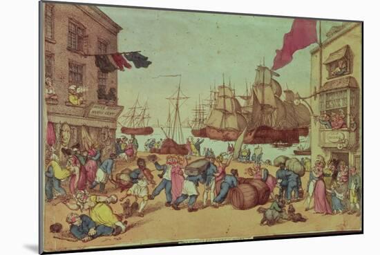 Portsmouth Point, 1811-Thomas Rowlandson-Mounted Giclee Print