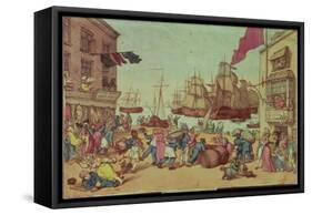 Portsmouth Point, 1811-Thomas Rowlandson-Framed Stretched Canvas