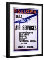 Portsmouth, Southsea & Isle of Wight Aviation - Daily Air Services-null-Framed Art Print