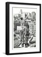 Portsmouth Square, San Francisco, California-null-Framed Art Print