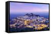 Portugal, Alentejo, Castelo De Vide, Overview at Dusk-Shaun Egan-Framed Stretched Canvas