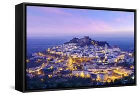 Portugal, Alentejo, Castelo De Vide, Overview at Dusk-Shaun Egan-Framed Stretched Canvas