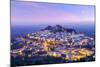 Portugal, Alentejo, Castelo De Vide, Overview at Dusk-Shaun Egan-Mounted Photographic Print