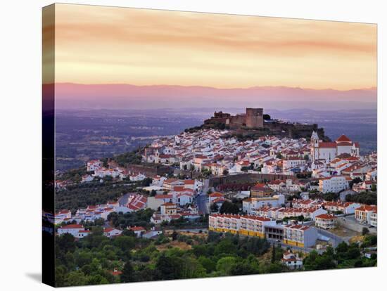 Portugal, Alentejo, Castelo De Vide, Overview at Dusk-Shaun Egan-Stretched Canvas