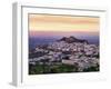 Portugal, Alentejo, Castelo De Vide, Overview at Dusk-Shaun Egan-Framed Photographic Print