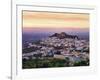 Portugal, Alentejo, Castelo De Vide, Overview at Dusk-Shaun Egan-Framed Photographic Print