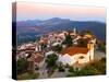 Portugal, Alentejo, Marvao, Medieval Village at Dusk-Shaun Egan-Stretched Canvas